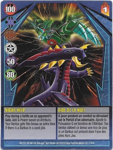 Carte bakugan 2010 night - 2010,