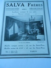 Salva Antiques Rustic Antique Furniture Advertising ADVERT 1929 Original