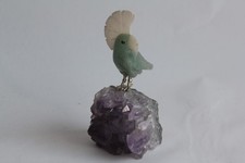 Sculpture Cacatoès minéraux