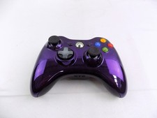 Genuine Microsoft Xbox 360 Wireless Controller Purple Chrome (No Battery Cover)