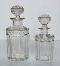 2 flacons en cristal de