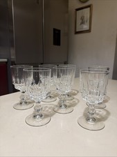 7 verres à pied cristal d