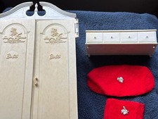 Vintage Barbie Suzy Goose Armoire, Drawer, Rug set.
