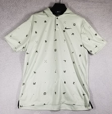 Nike Shirt Men M  AOP Golf Fox Squirrel Eagle Jade Horizon/Black FQ042-370