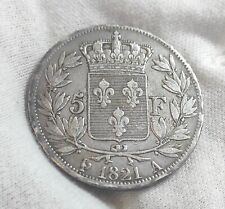 France Louis XVIII pièce de 5 Francs 1821 A ( Paris ) Pr-TTB