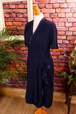 Robe Vintage Orig 40S Bleue