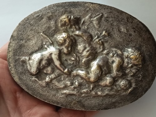 Presse papier bronze argente - papier,