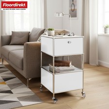 Étagère en Métal, 3-stöckiger À avec Tiroir, Concept Epure MK-145