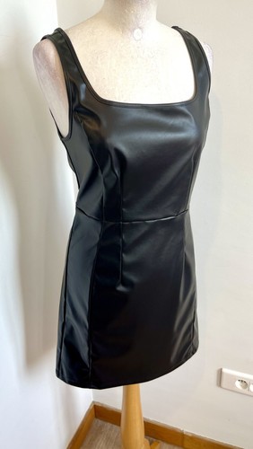 Robe t38 faux - cuir, noir