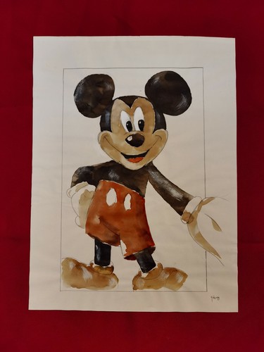 Aquarelle disney mickey déco - aquarelle,