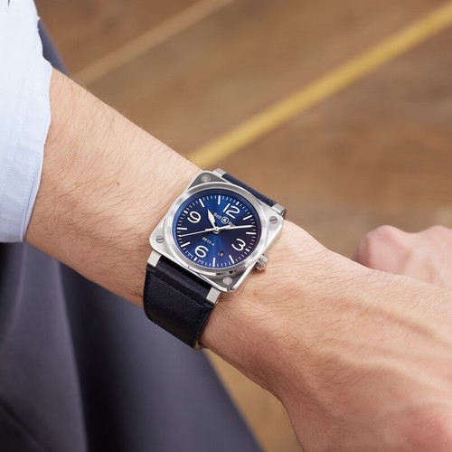 Bell ross acier bleu - bell, &