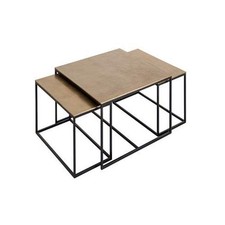 Ensemble 3 tables basses acier
