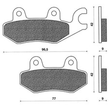 Paire Plaquettes pour Kymco