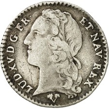 [#491230] Coin, France, Louis XV, 1/10 Écu au bandeau, 12 Sols, 1/10 ECU, 1754, 