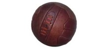 Ballon de football en cuir de couleur marron premium pour les sports de plein...