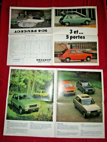 115 dépliant peugeot 104 - dépliant,