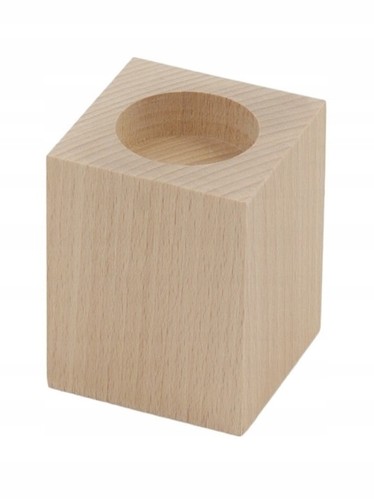 Bougeoir bois 8x6cm - , –