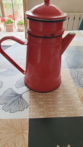Cafetière émaillée ancienne - cafetière,