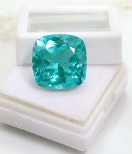 Natural Blue Green Paraiba Tourmaline 18.35 Ct Cushion Cut Certified Loose Gem