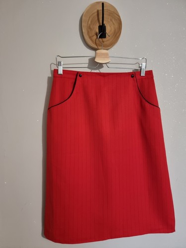 Jupe crayon vintage 80s - jupe, rouge