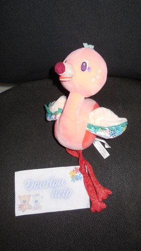 Doudou peluche flamand rose - flamand,