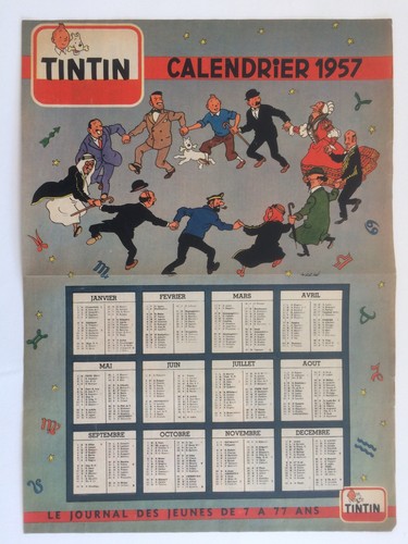 Tintin kuifje calendrier - tintin,
