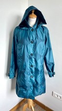 T46 all nylon coat retro look geometric patterns removable hood 604!