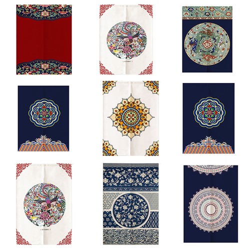 Rideaux porte chinois style - rideaux,