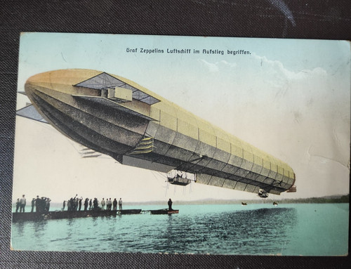 1909 carte postale - , zeppelin