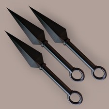 Anime Style Kunai - 3D Printed Cosplay Prop (Set of 3)