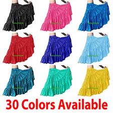 Satine 6 Verges 4 Tiered Jupe Belly Dance Skirt Danse Orientale Danse Du Ventre