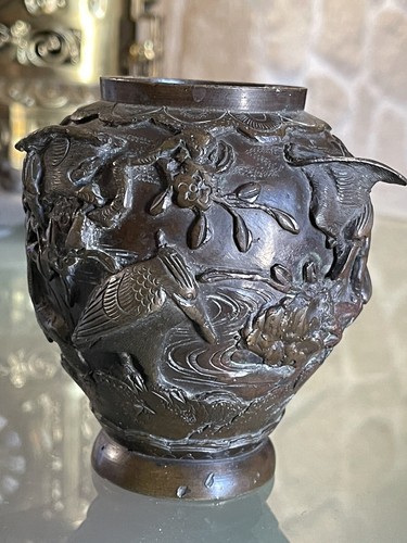 Petit vase bronze indochine - bronze,