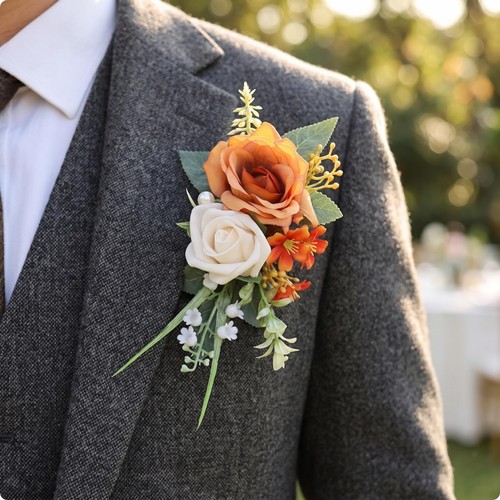 Corsage rose artificielle - corsage,
