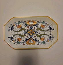 Nova Deruta Rectangular Dish Hand Painted “Made In Italy” 11 x 6 1/2