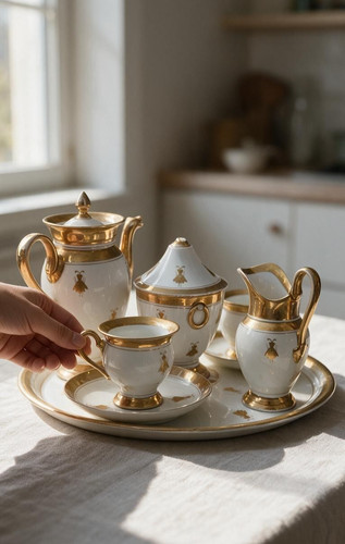 Service tete - a, porcelaine