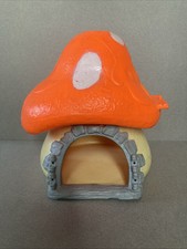 RARE OLD LARGE SMURF HOUSE SCHLEICH PEYO VINTAGE ORANGE