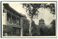 China, Peking (北京), Temple of Lama  Vintage silver print Tirage argentique  