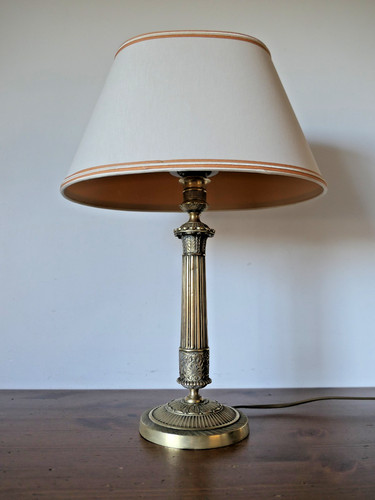 Lampe ancienne pied bronze - pied,