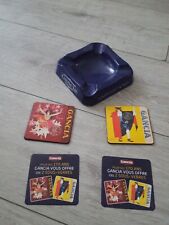 Ancien Cendrier Bistro Gancia Americano + 2 sous verres 170 ans