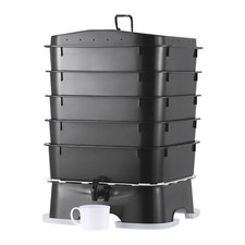 VEVOR Lombricomposteur Bac à ​Compost 5 Plateaux 50 L pour Intérieur Extérieur