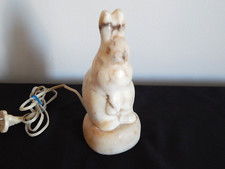 OLD RABBIT ALABATER NIGHTLIGHT LAMP