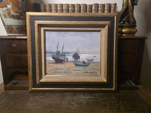 Huile sur toile représentant