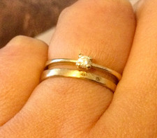 Diamant Solitaire 3mm Bague de