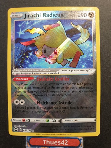 Carte pokémon jirachi radieux - pokémon,