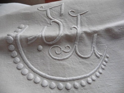 Ancien drap pur lin - ancien,