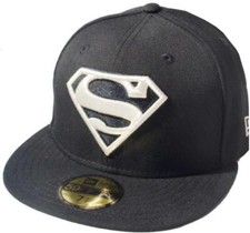 New Era Superman Noir Argent 59Fifty Fitted Cap Dc Comics Bonnet Édition Limitée