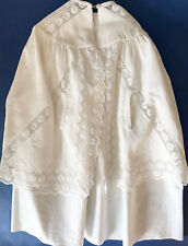 1900 1930 Linen & Embroidered Cotton Baptism Dress & Cap, Baby or Doll Clothing