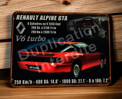 Plaque métal vintage - plaque, renault
