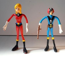 Lot 2 figurines flexibles Albator Ceji Vintage Années 1980