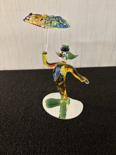 Clown parapluie verre filé